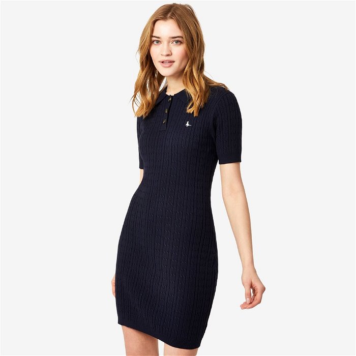 Polo Cable Knitted Mini Dress
