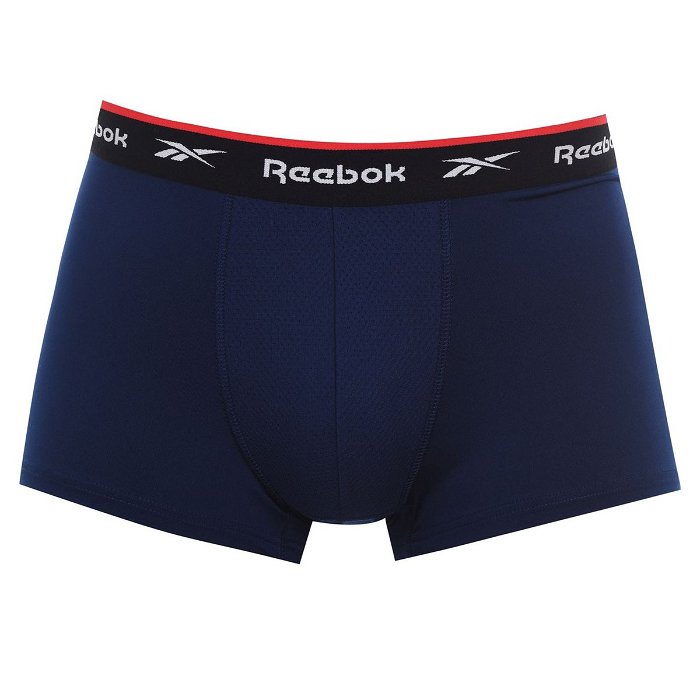 Reebok 4 Pack Mens Boxer Shorts Black/Nvy Asst, £13.00