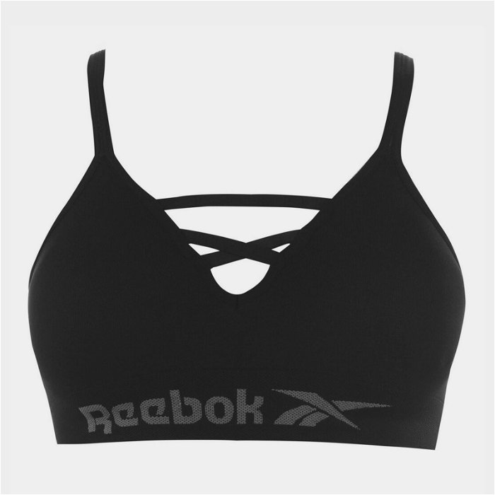 Reebok 2 Pack Strap Sports Bra Womens Black, £13.00