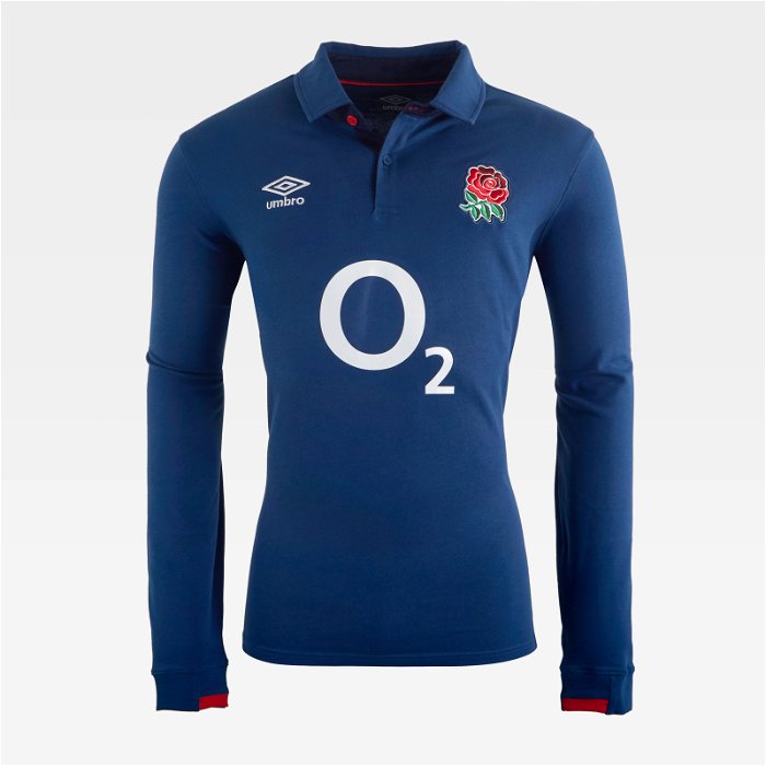 England Alternate Long Sleeve Classic Rugby Shirt 2020 2021