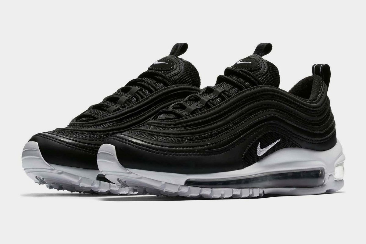 Nike Air Max 97 Junior Trainers BLACK WHITE 95.00