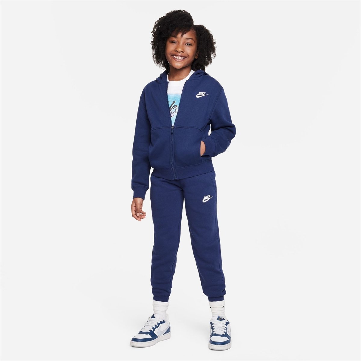 Nike fleece 2024 tracksuit junior