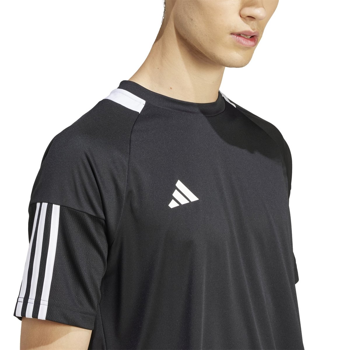 adidas Classic 3 Stripe Sereno T Shirt Mens Black/White, £18.00