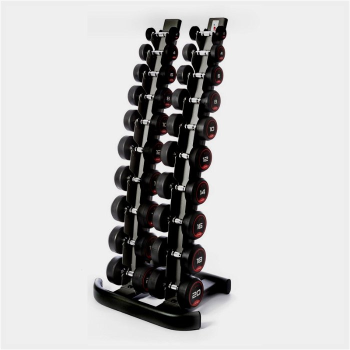10 pair Vertical Rack - 2-20kg dumbbells (oval frame)