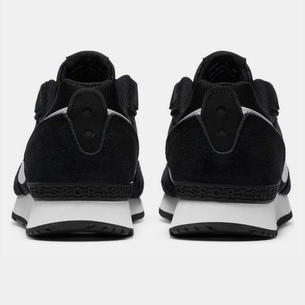 Nike black suede top trainers womens