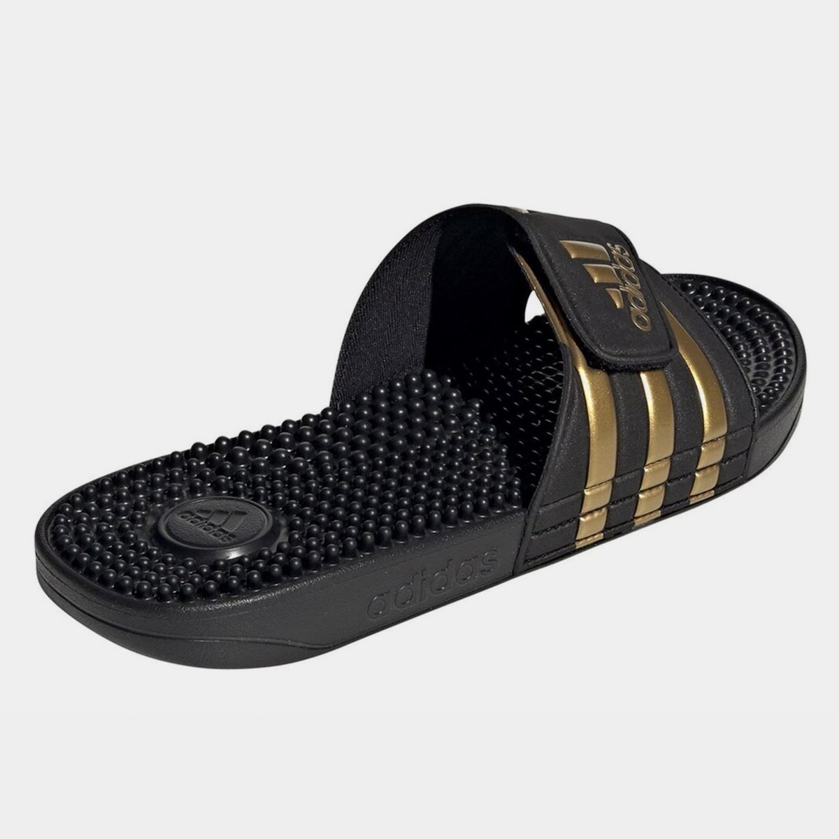 adidas Adissage Sliders Womens Black Gold 20.00