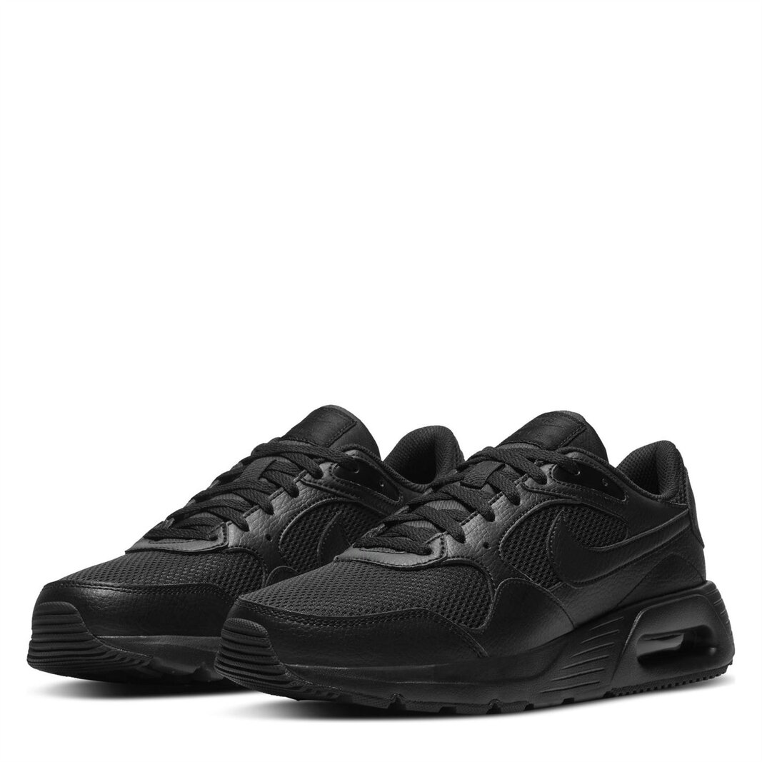 Black leather outlet nike air max