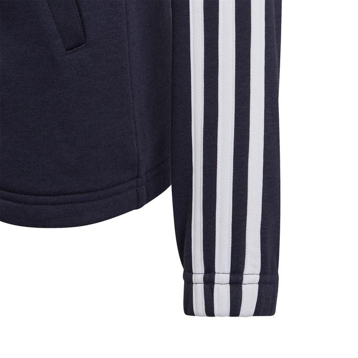 Girls 3 Stripes Zip Track Top Hoodie