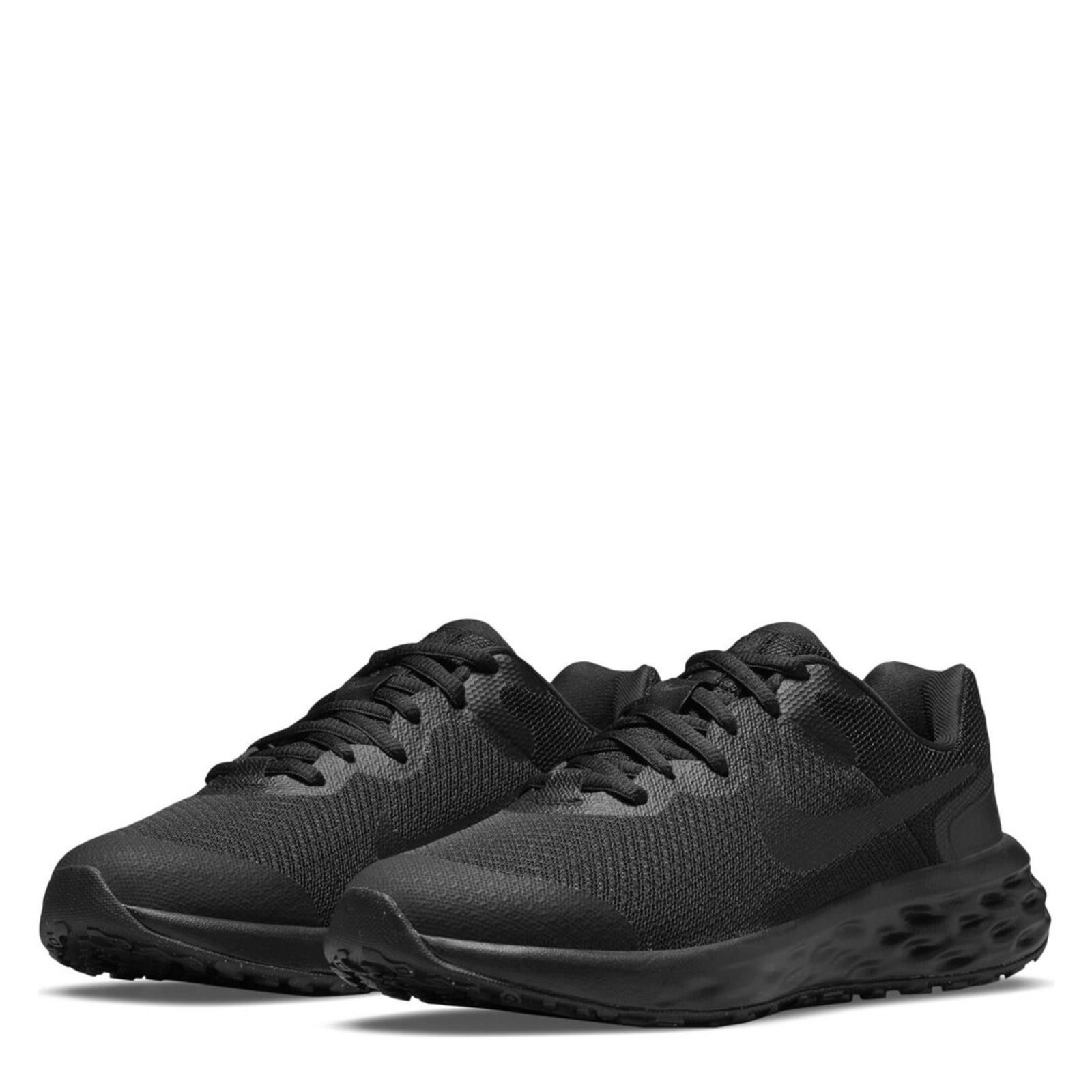 Nike triple black running sales shoes