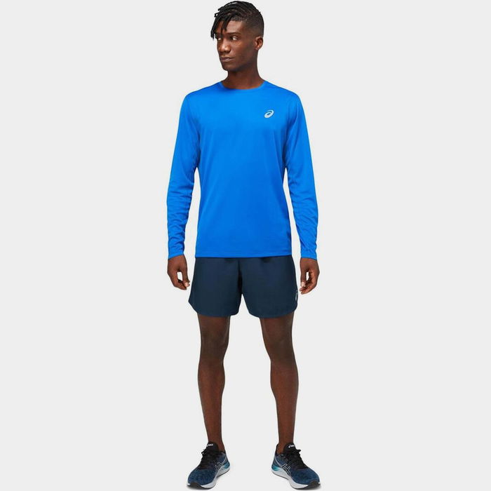 blue long sleeve running top