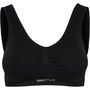 Play Black Seamless Ruched Sports Bra