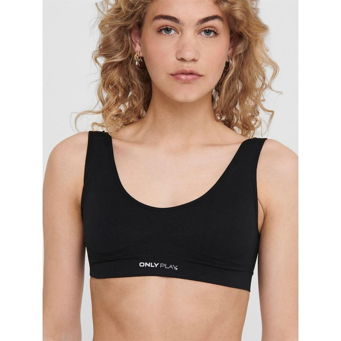 Play Black Seamless Ruched Sports Bra