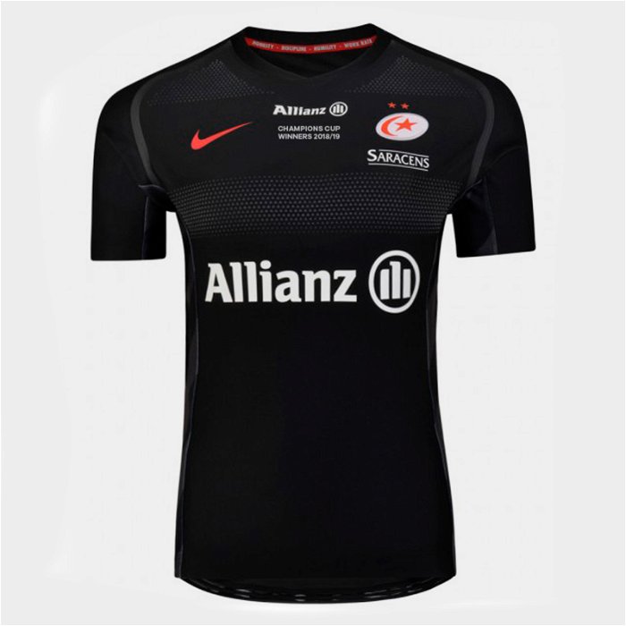 Saracens 2018/19 Champions Cup Winners Home Players S/S Match Shirt