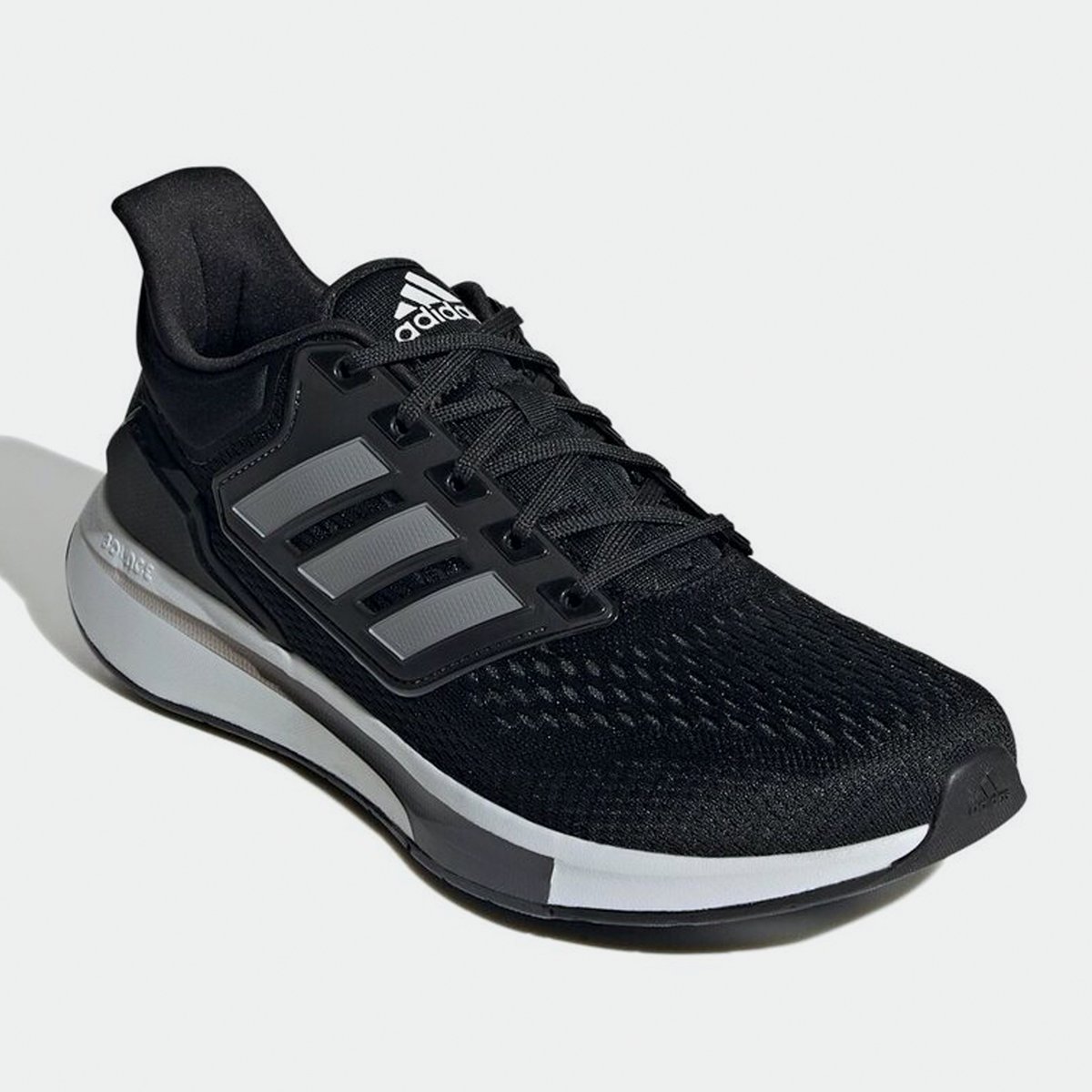 Mens black and outlet white adidas running shoes