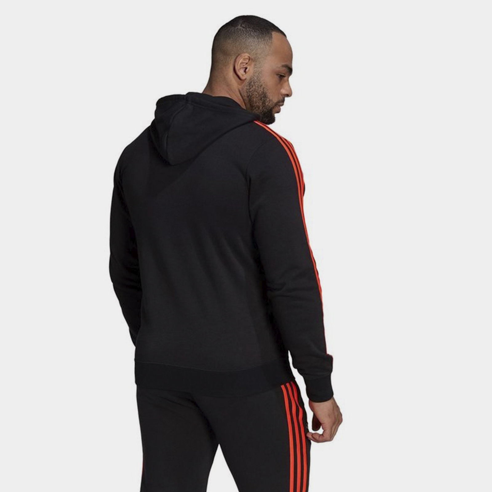 Adidas hoodie hotsell black and red