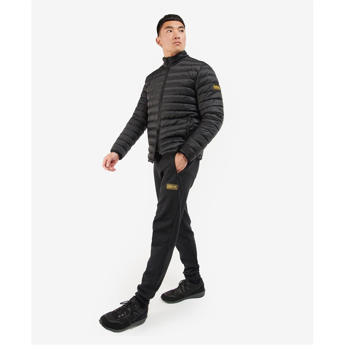 Barbour international impeller hot sale quilted jacket black