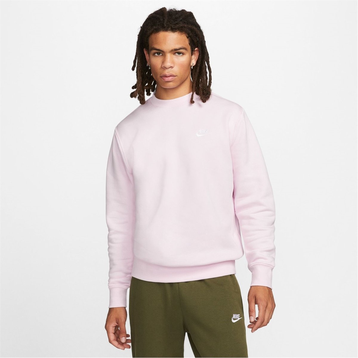 Nike men's sportswear club fleece best sale sweatshorts pink