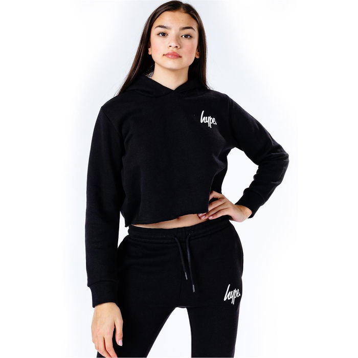 Kids Crop Pullover Hoodie and Jogger Set