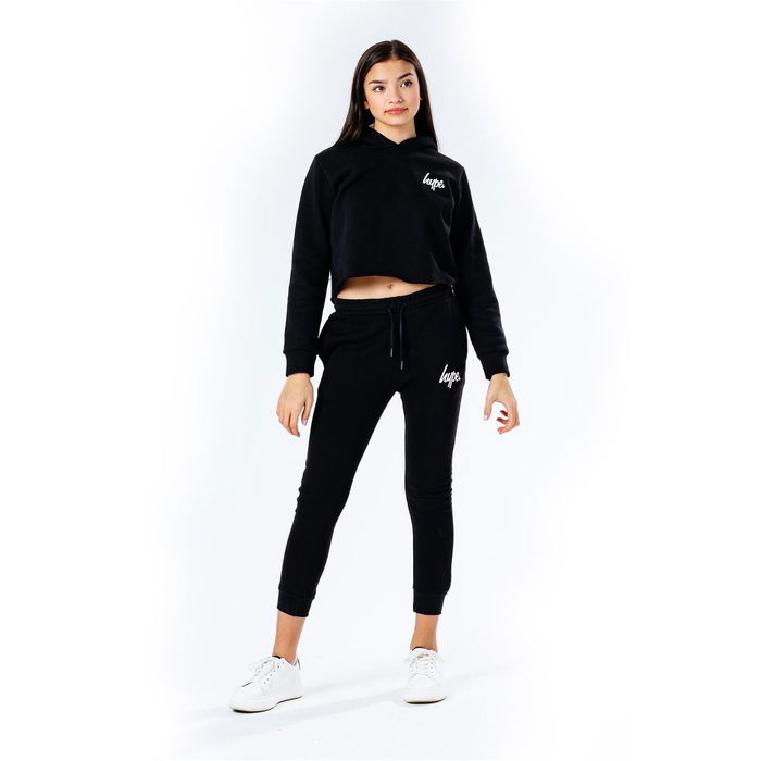 Kids Crop Pullover Hoodie and Jogger Set