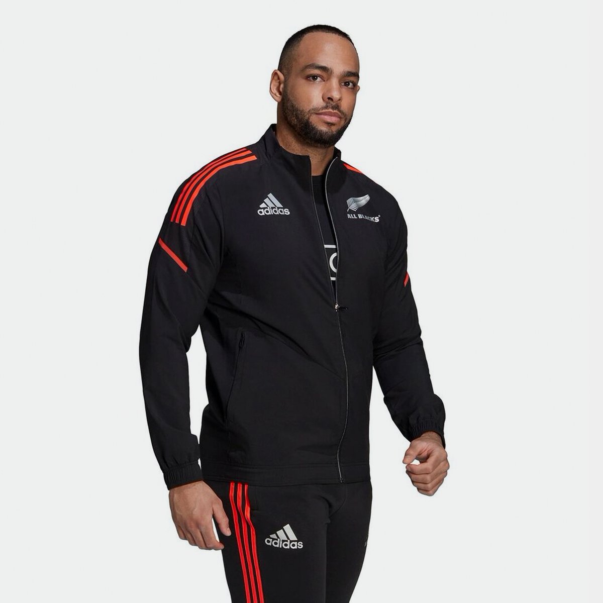 Adidas all black top tracksuit