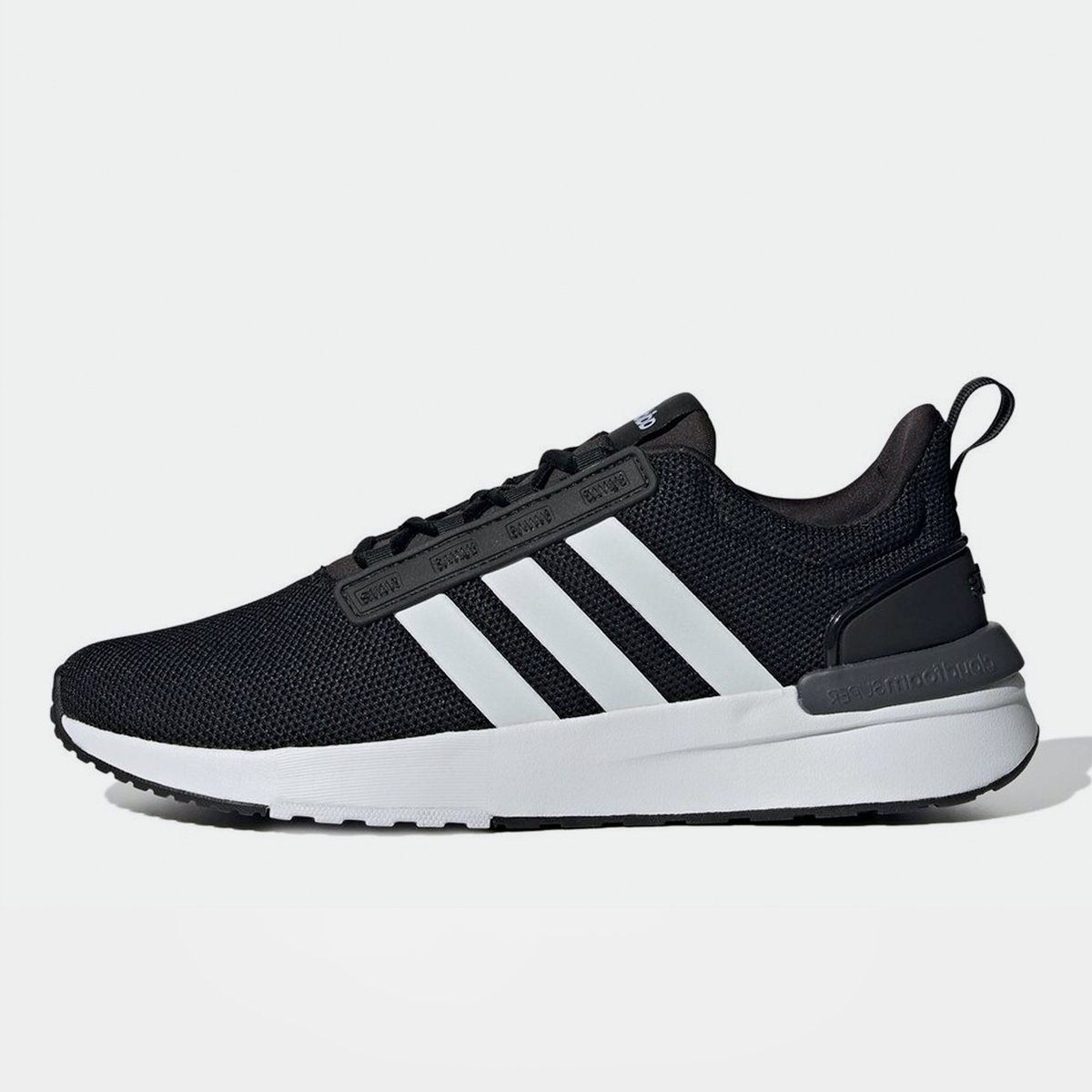 Mens black and white adidas sale trainers