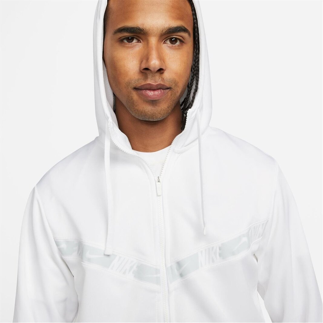 Mens white sale full zip hoodie