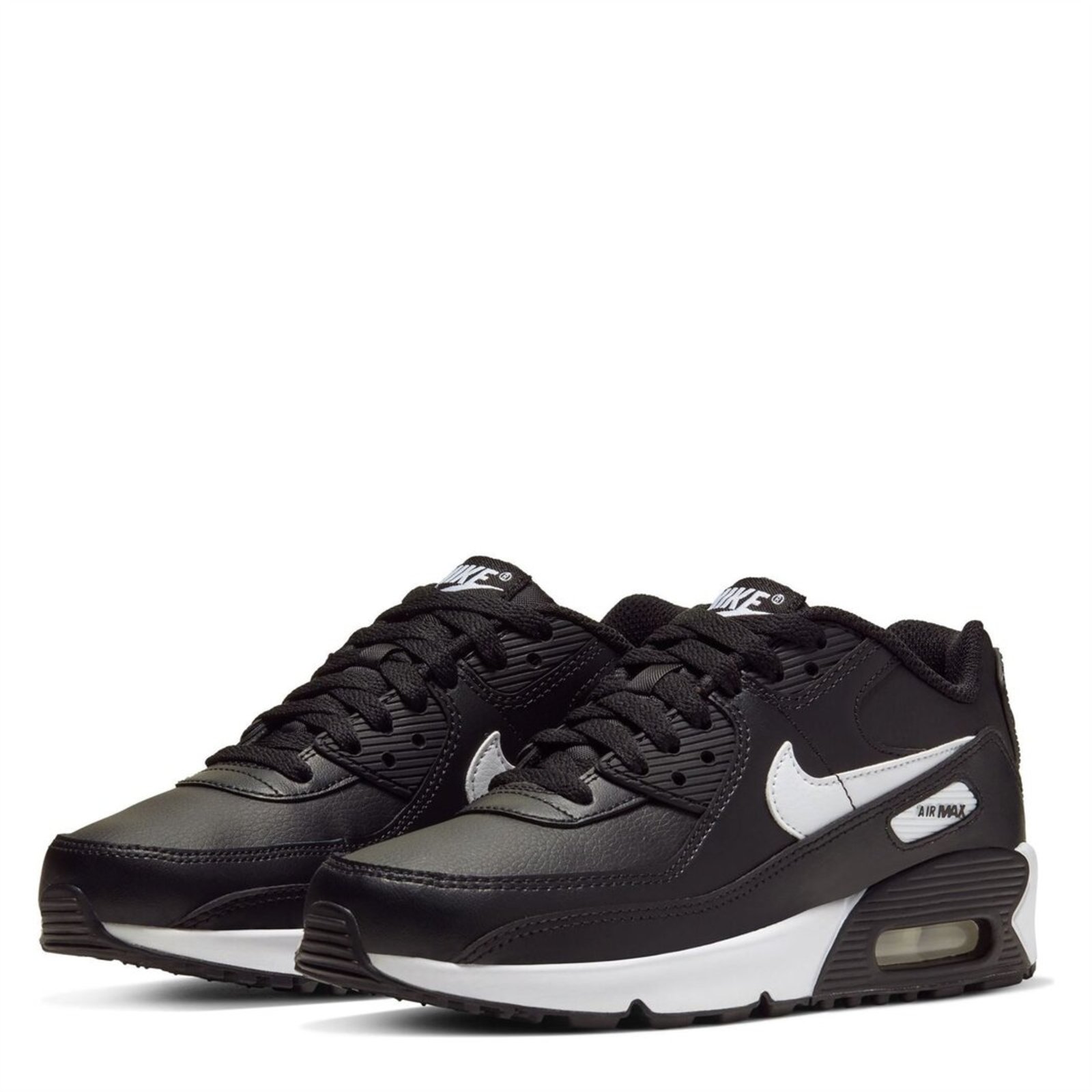 Nike junior air max 90 2024 leather trainer black / black