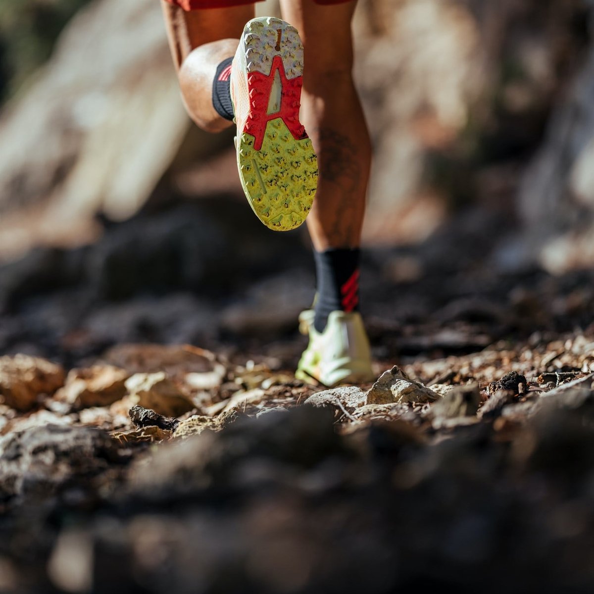 Running shoes outlet on grass