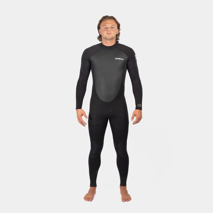 GUL Men's Contour Full Wetsuit Black Red Grey