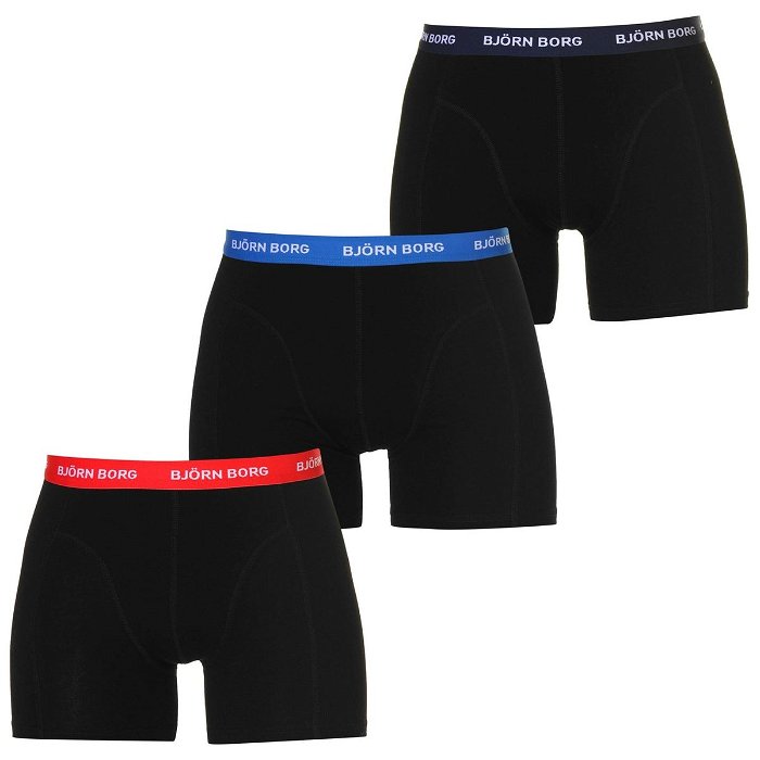 3 Pack Contrast Boxer Shorts